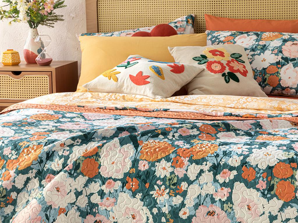 Camellia Многофункционално Покривало Кралски размер 240x220 см Розов