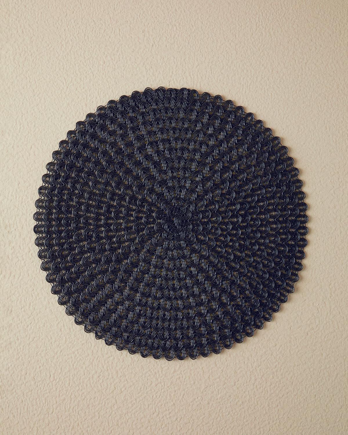 Carlotta Подложки За Хранене 2 бр. Полипропилен 38 см Черен