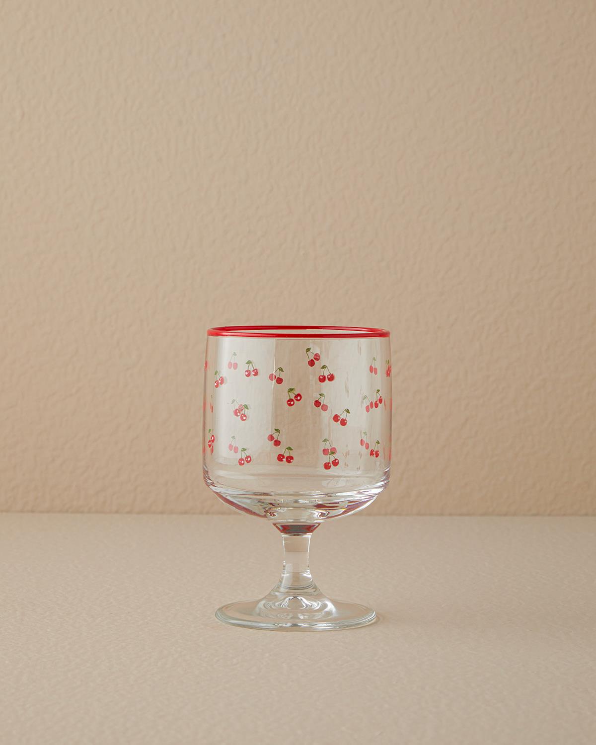 Cherry Чаша 3 бр. Стъкло 300 мл Червен