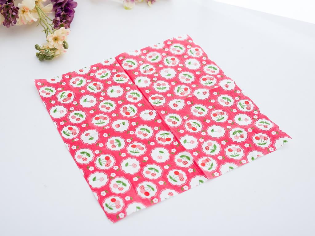 Cherry Round ХАРТИЙНИ САЛФЕТКИ Хартия 33x33 cm Fuschia