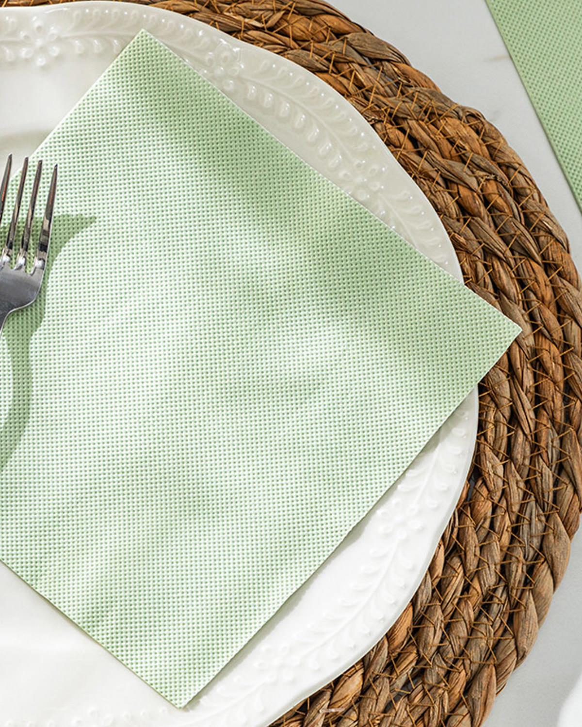 Colette Paper 20 Set Tissue Napkin 33x33 cm LightGreen