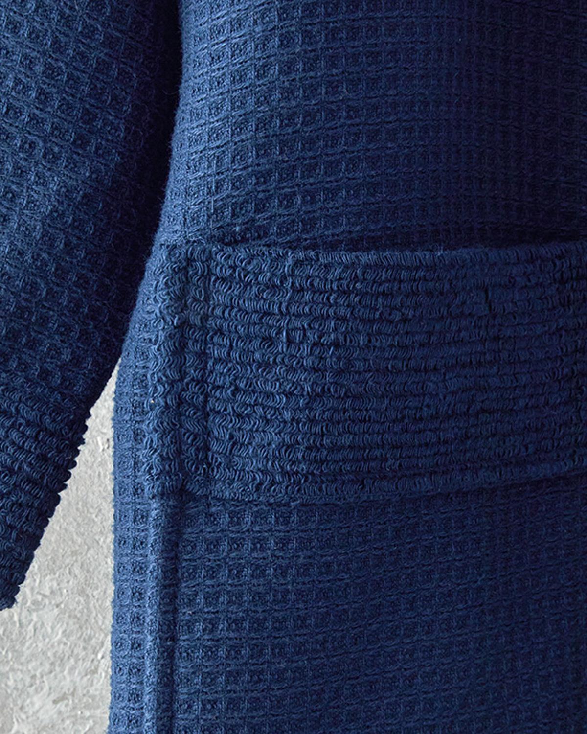 Como Комплект Халат За Баня Одеяло пике Микропамук S-M Морскосин