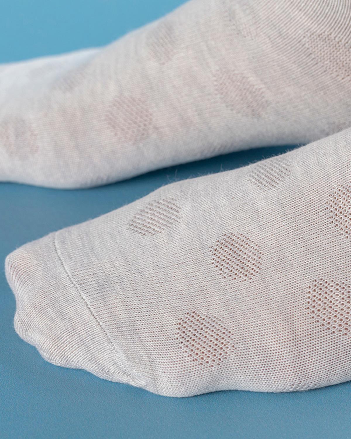 Cool Dot Чорапи До Глезена Дамски, Памучен, Сиво, 36-40