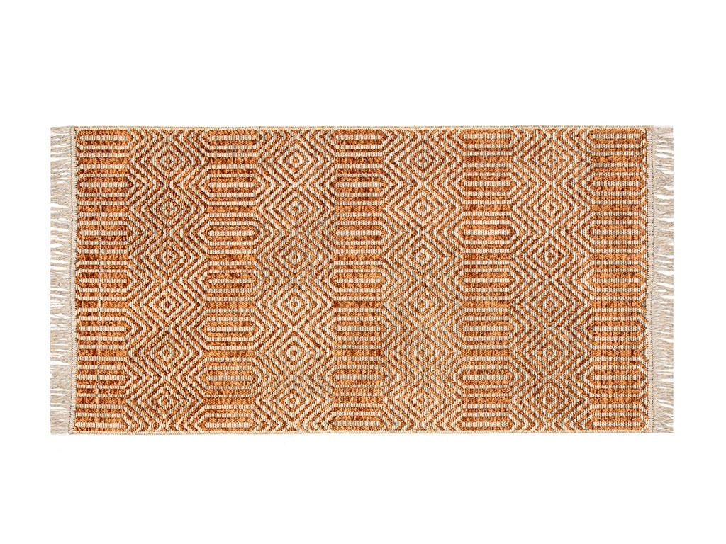 Cool Geometric КИЛИМ Şönil-Jüt 80x150 cm Terracotta