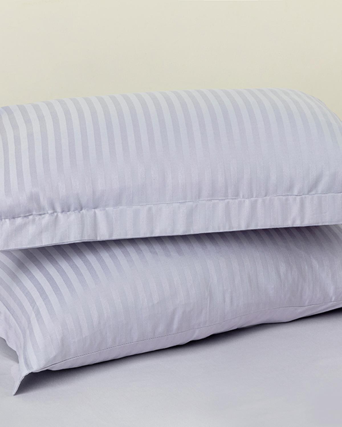 Crystal Silky Twill 2 Pcs with Flaps Pillow Case 50x70 cm Blue