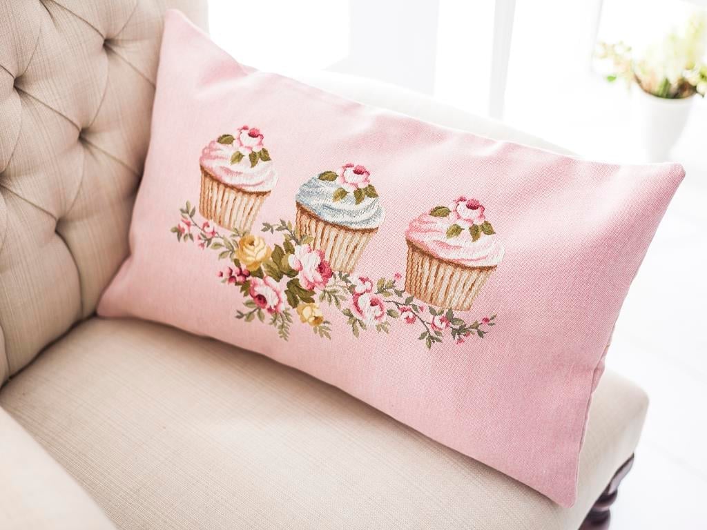 Cupcake ВЪЗГЛАВНИЦА Панама 35x50 cm Seledon,