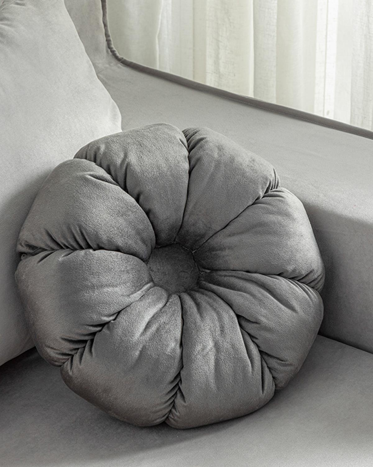 Daisy Декоративн Възглавница Кадифе, Антрацит, 40 Cm