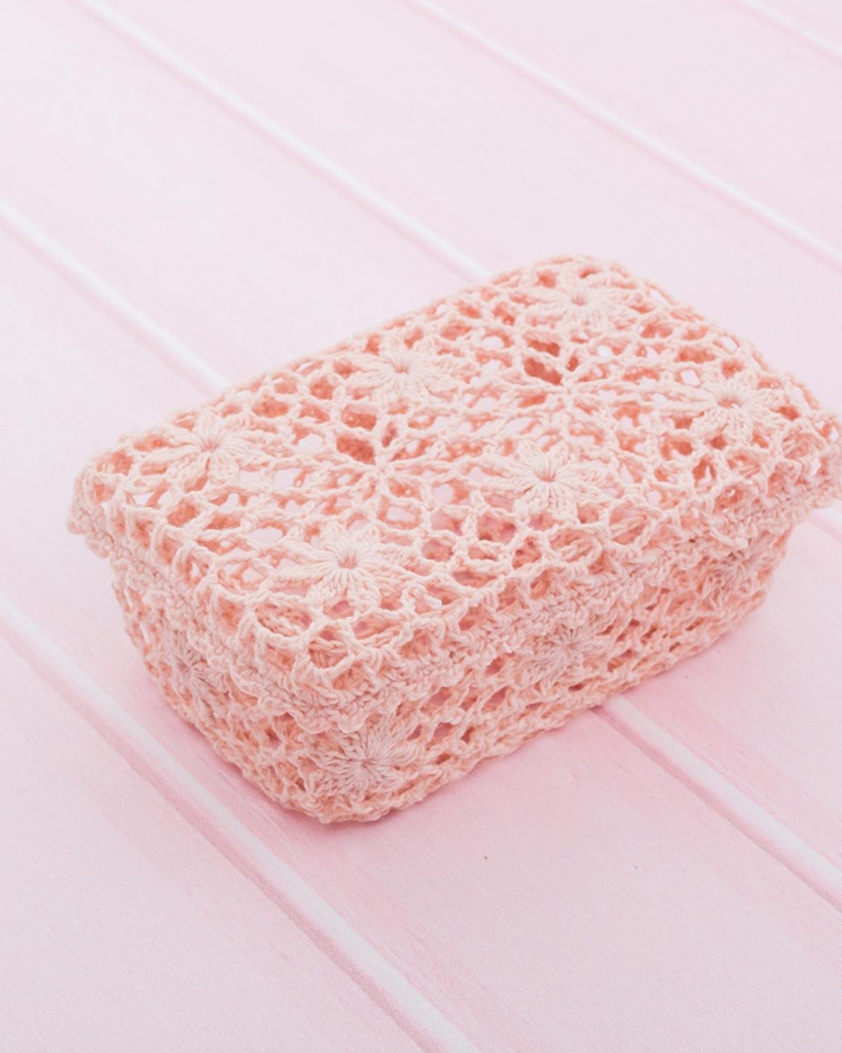 Daisy Scroll Кутия За Съхранение С капак На една кука 16,0x9,0x6,5 cm Светлорозов
