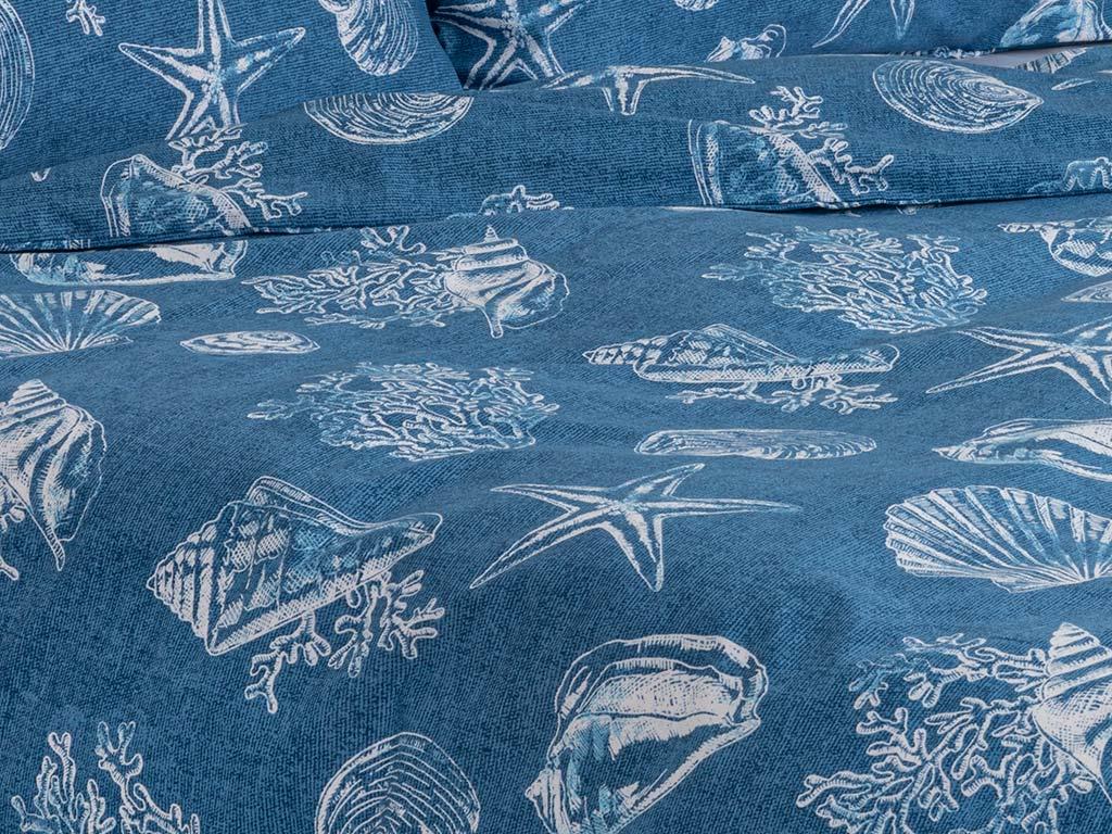 Deep Sea КОМПЛЕКТ СПАЛНО БЕЛЬ Двоен Памучен 200x220 cm Blue.