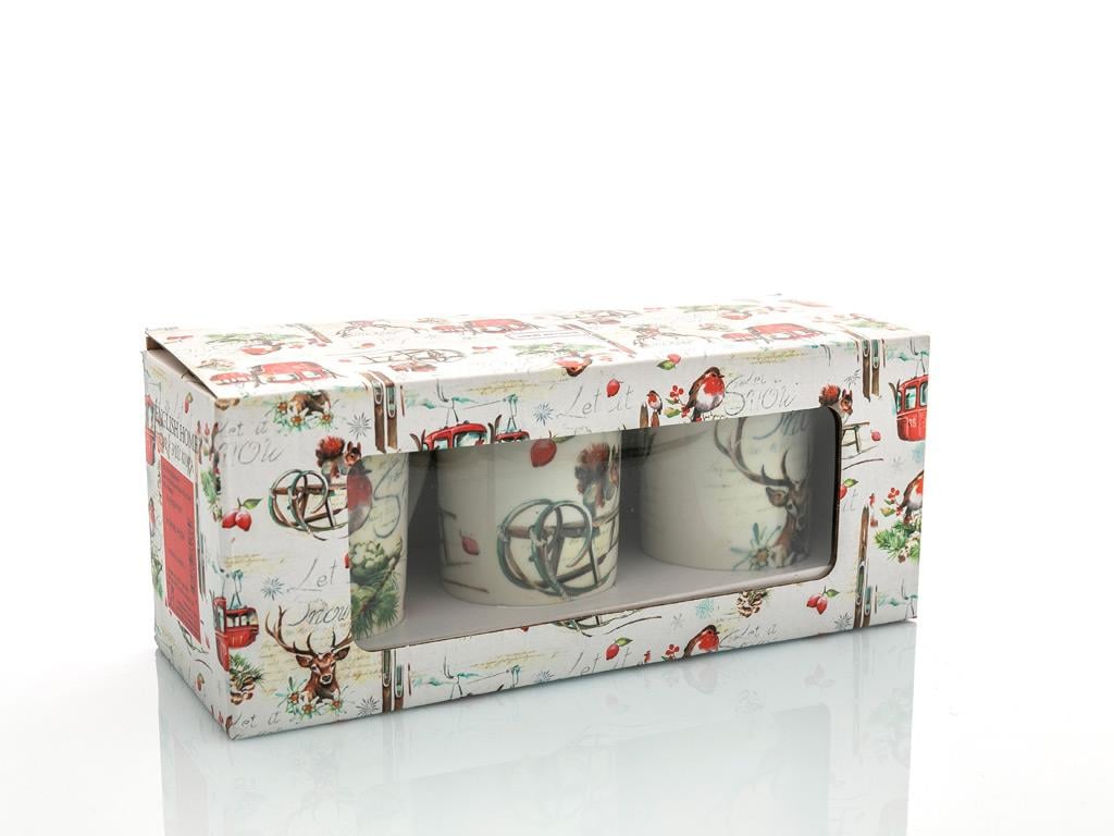 Deer And Bird Чаша 3 бр. New Bone 300 ml White