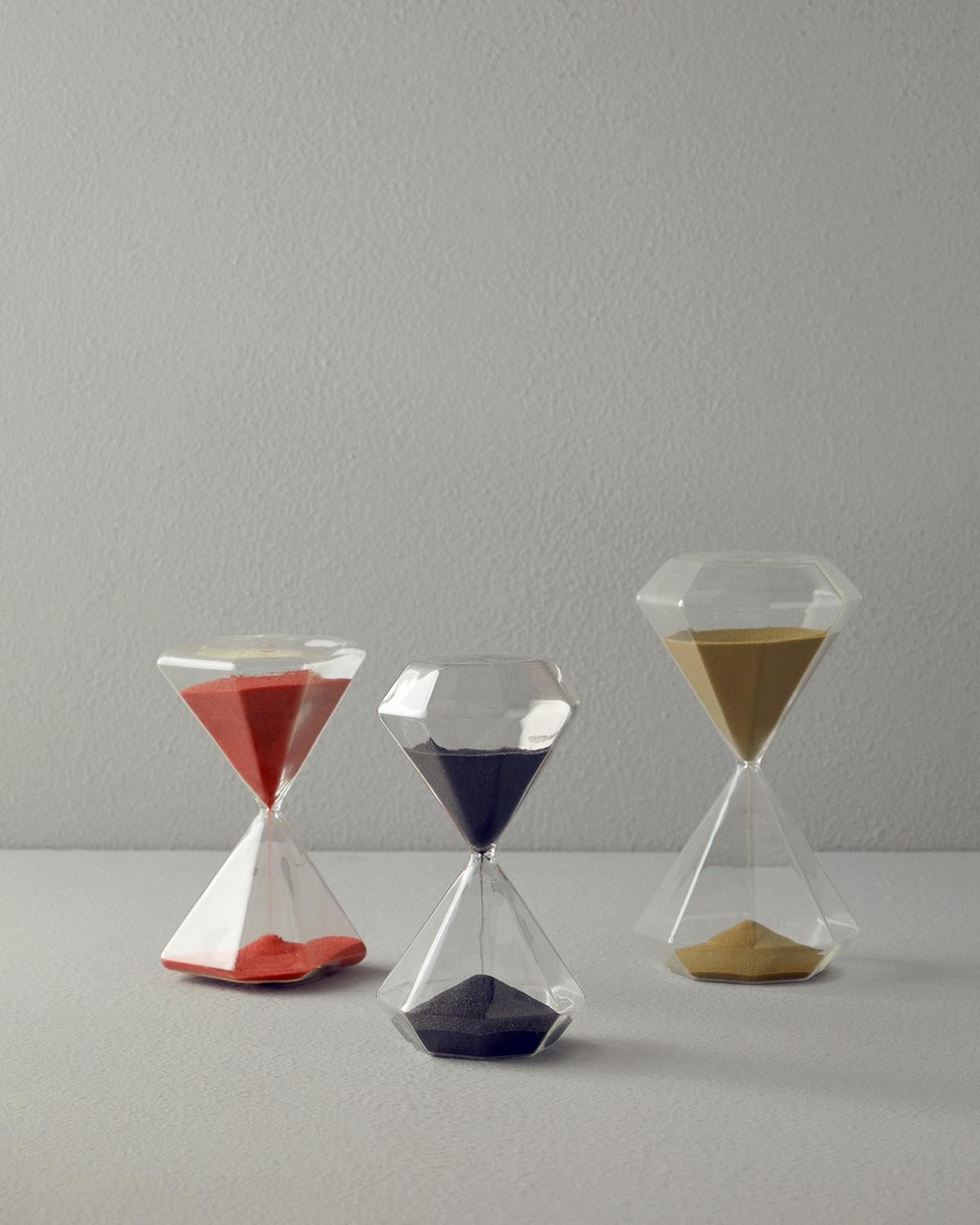 Diamond Пясъчен Часовник 30 мин. Стъкло 10x10x20 см Златен