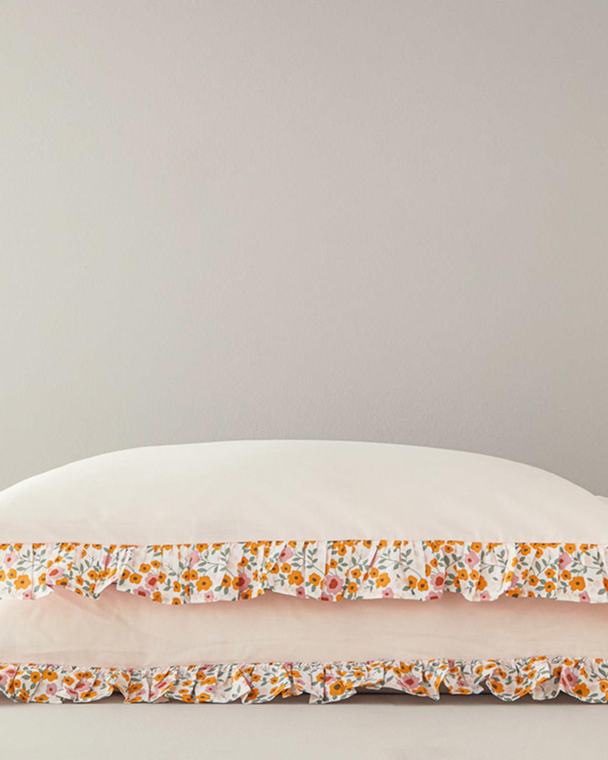 Ditsy Kombin Калъфка За Възглавница 2 бр. С волан 50x70 см Розов