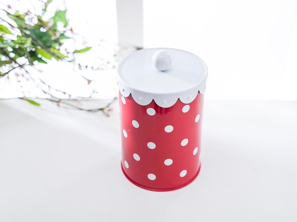 Dots КУТИЯ ЗА СЪХРАНЕНИЕ Дълги Метален Red