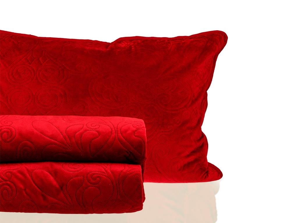 Dulcea ПОКРИВКА ЗА ЛЕГЛО К Tek Kişilik Кадифе 160x240 cm Claret Red