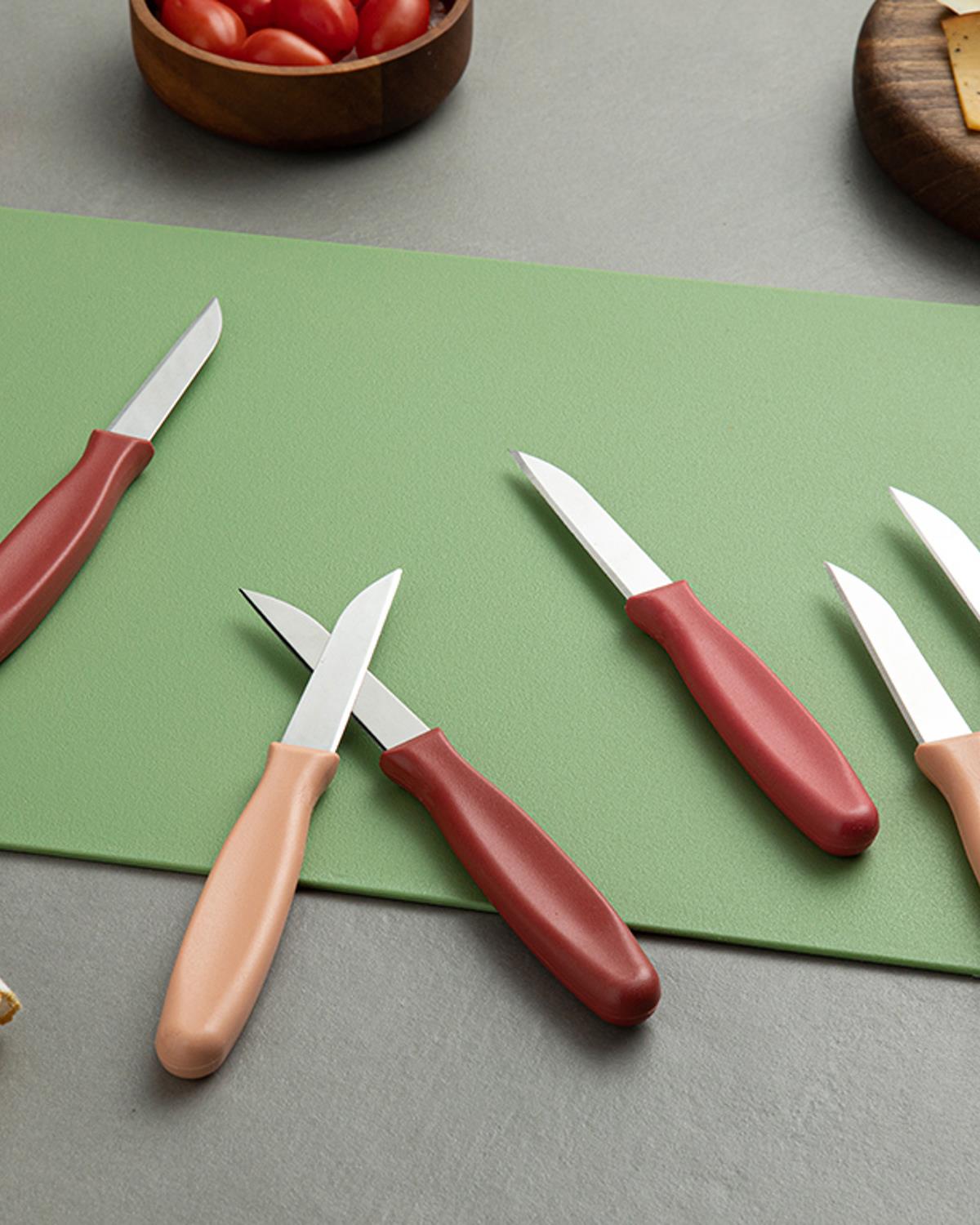 Easy Cut Нож 6 Бр., Стоманен, Червено, 16 Cm