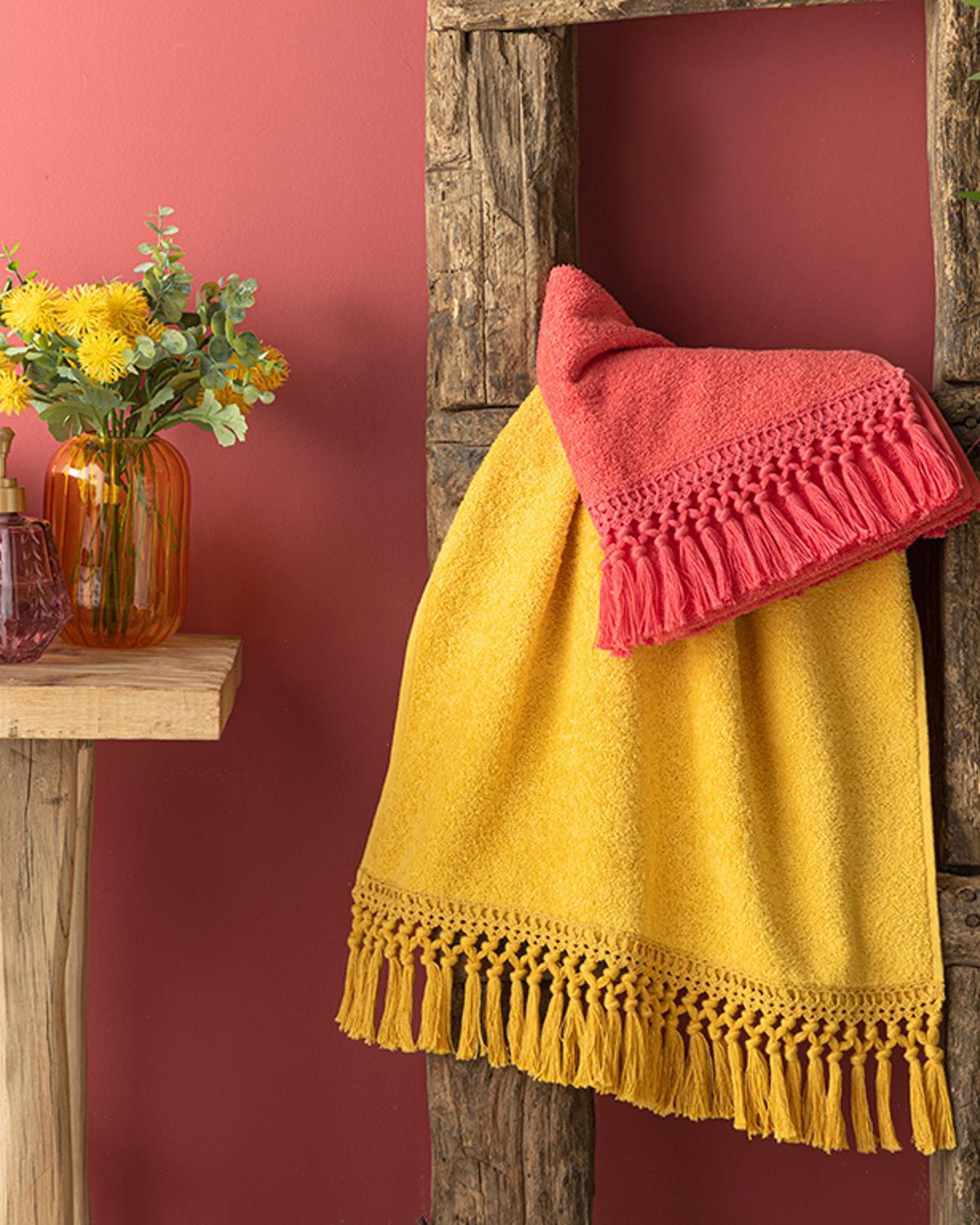 Eaves Хавлия За Лице С Ресни, Памучен, Розово, 50 X 70 Cm
