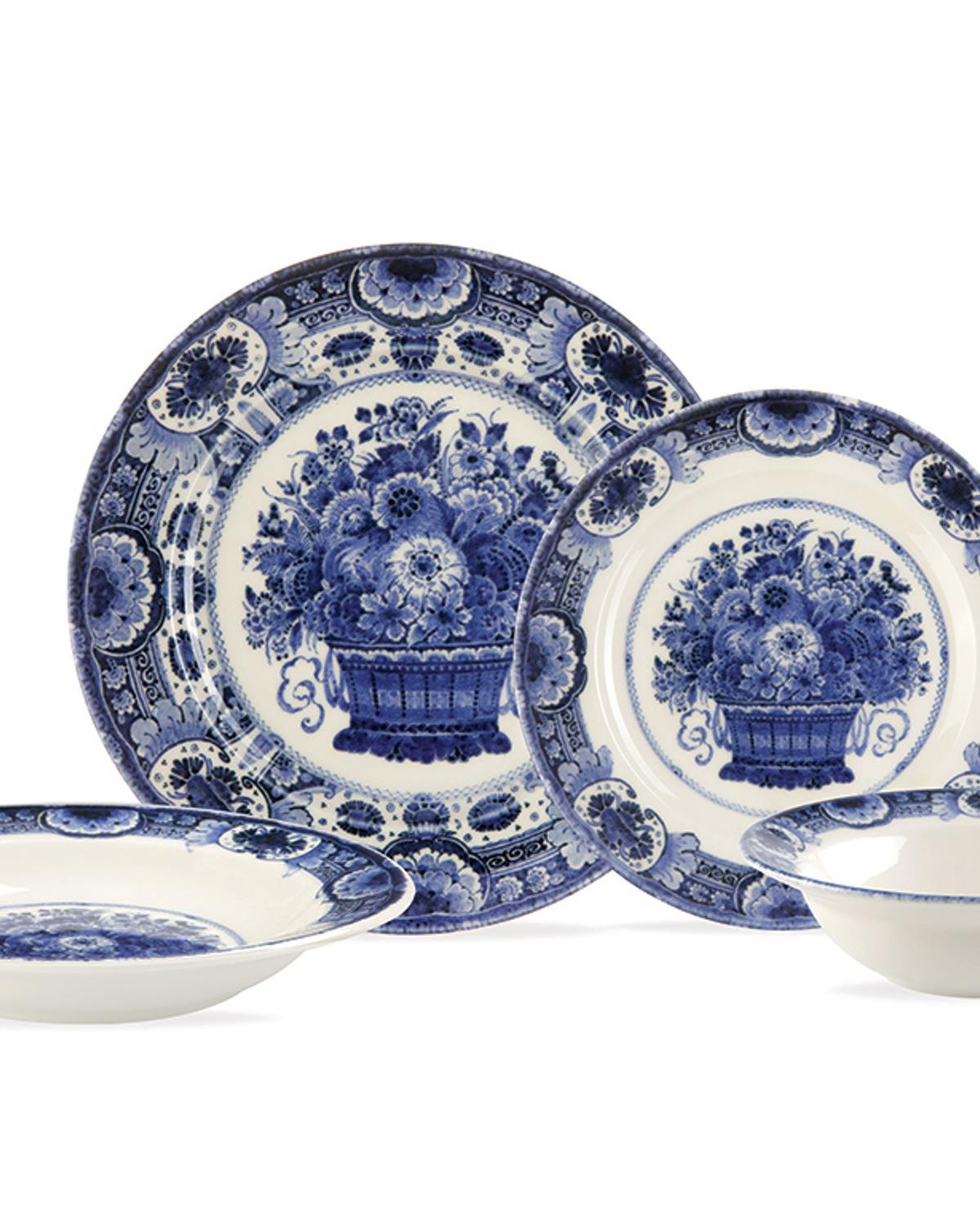 Elegance Сервиз за Хранене Порцелан 24 Parça 6 Kişilik Blue.