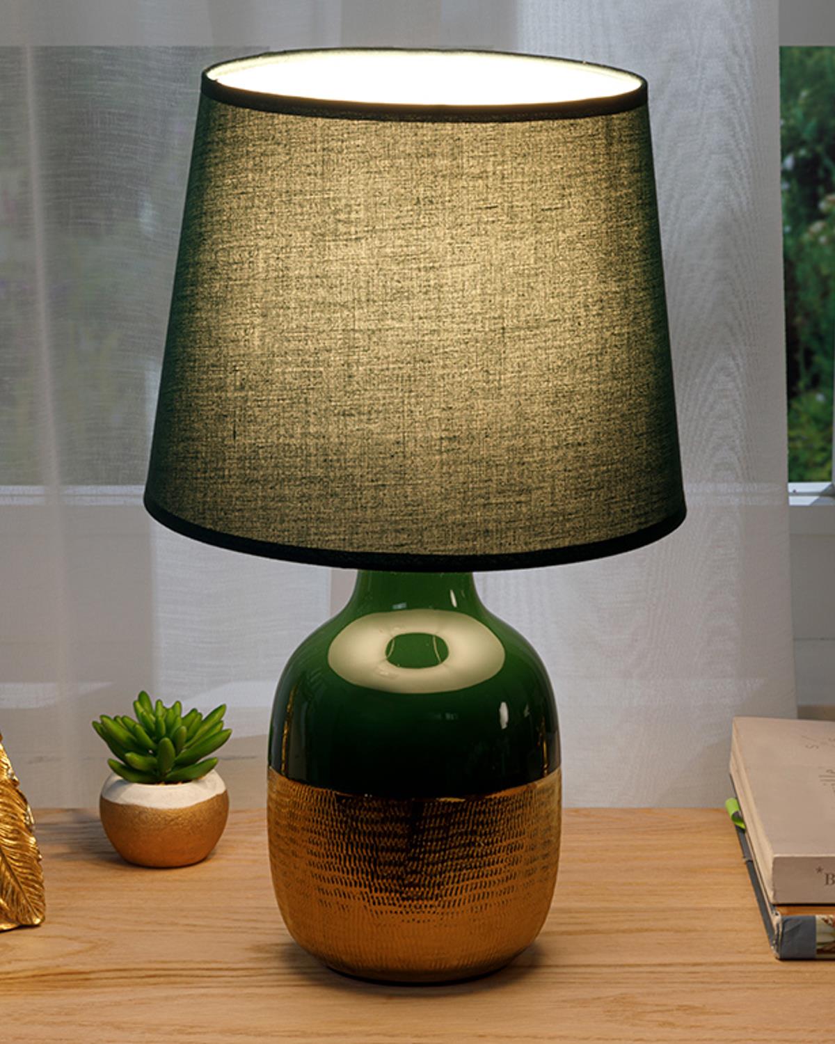 Elegant Абажур 25X25X41,5 см Зелен - Златен
