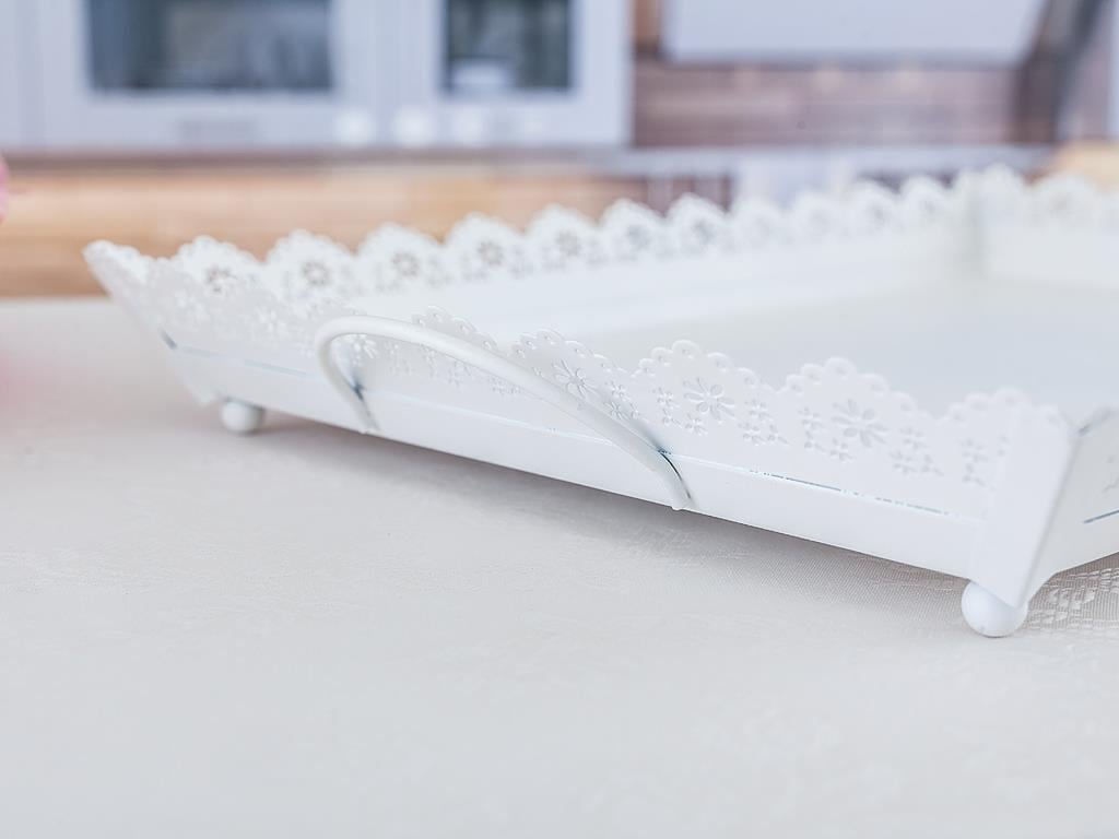 Emma ТАБЛА Ковано желязо 43,5x28,5x5,0 cm White