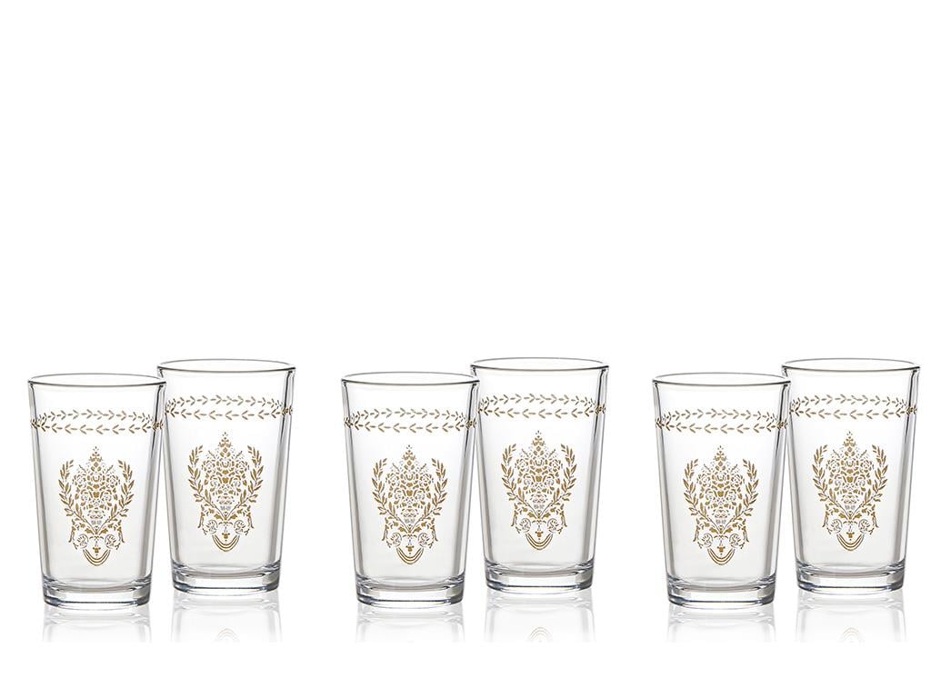 Ena ВОДНА ЧАША 6 Set Served with Coffee Cam 100 ml Златисто