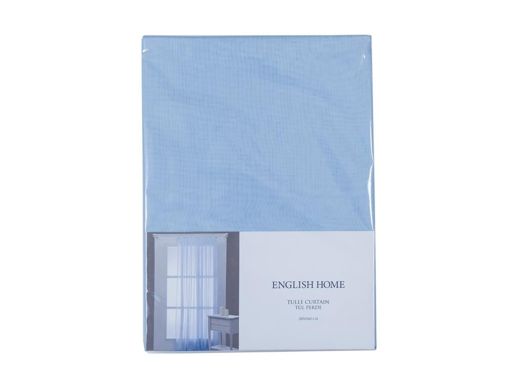 Evelyn Weaved Tulle Curtain Blue