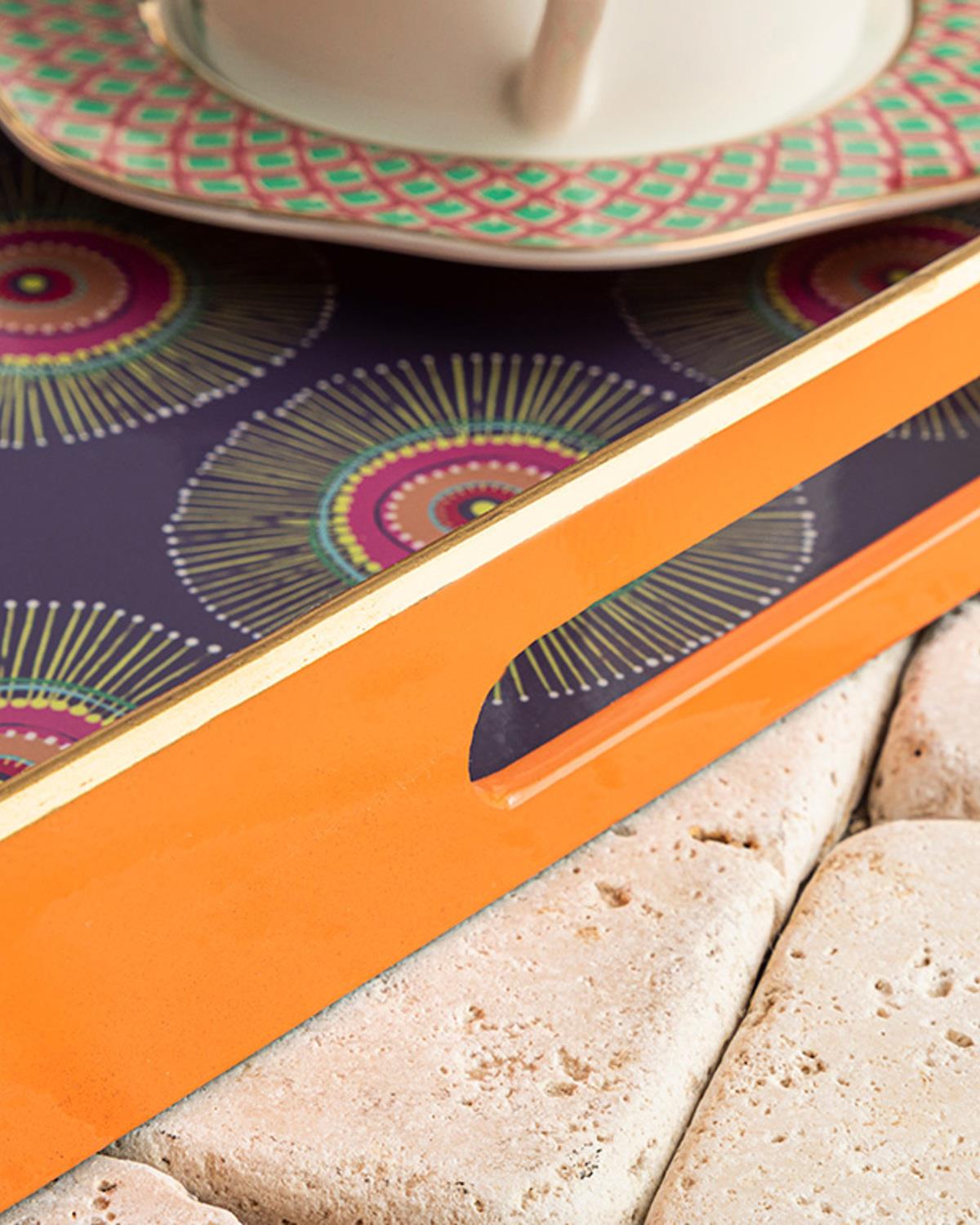 Exotic Circle PP Tray 35,5 cm Purple