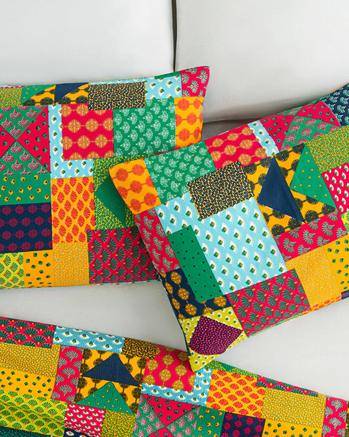 Exotic Patch Кълъфка За Възглавни 2Бр., Лесно За Гладене, Тъмно Зелено, 50 X 70 Cm