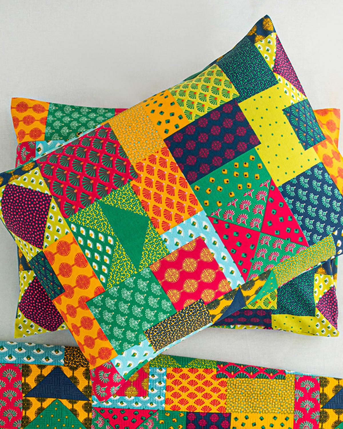 Exotic Patch Кълъфка За Възглавни 2Бр., Лесно За Гладене, Тъмно Зелено, 50 X 70 Cm