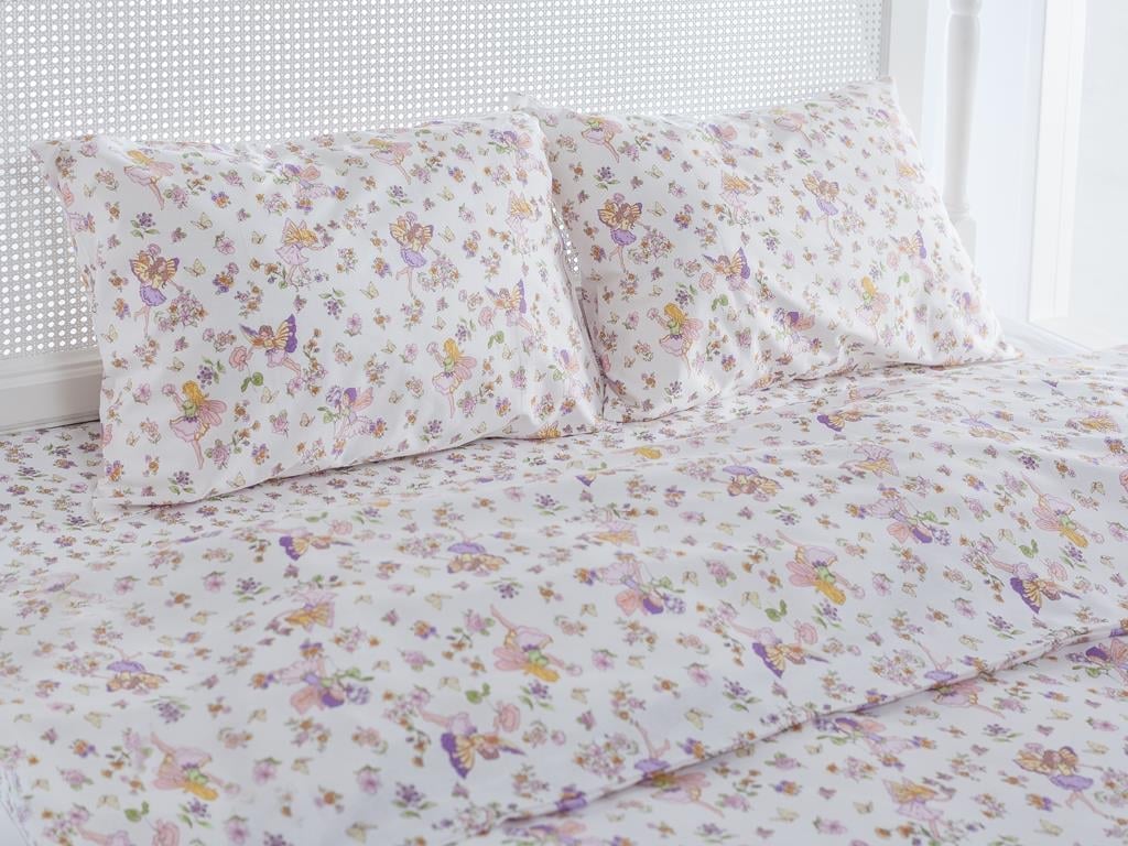 Fairy ДЕТСКО СПАЛНО БЕЛЬО Tek Kişilik Памучен 160x220 cm Pink