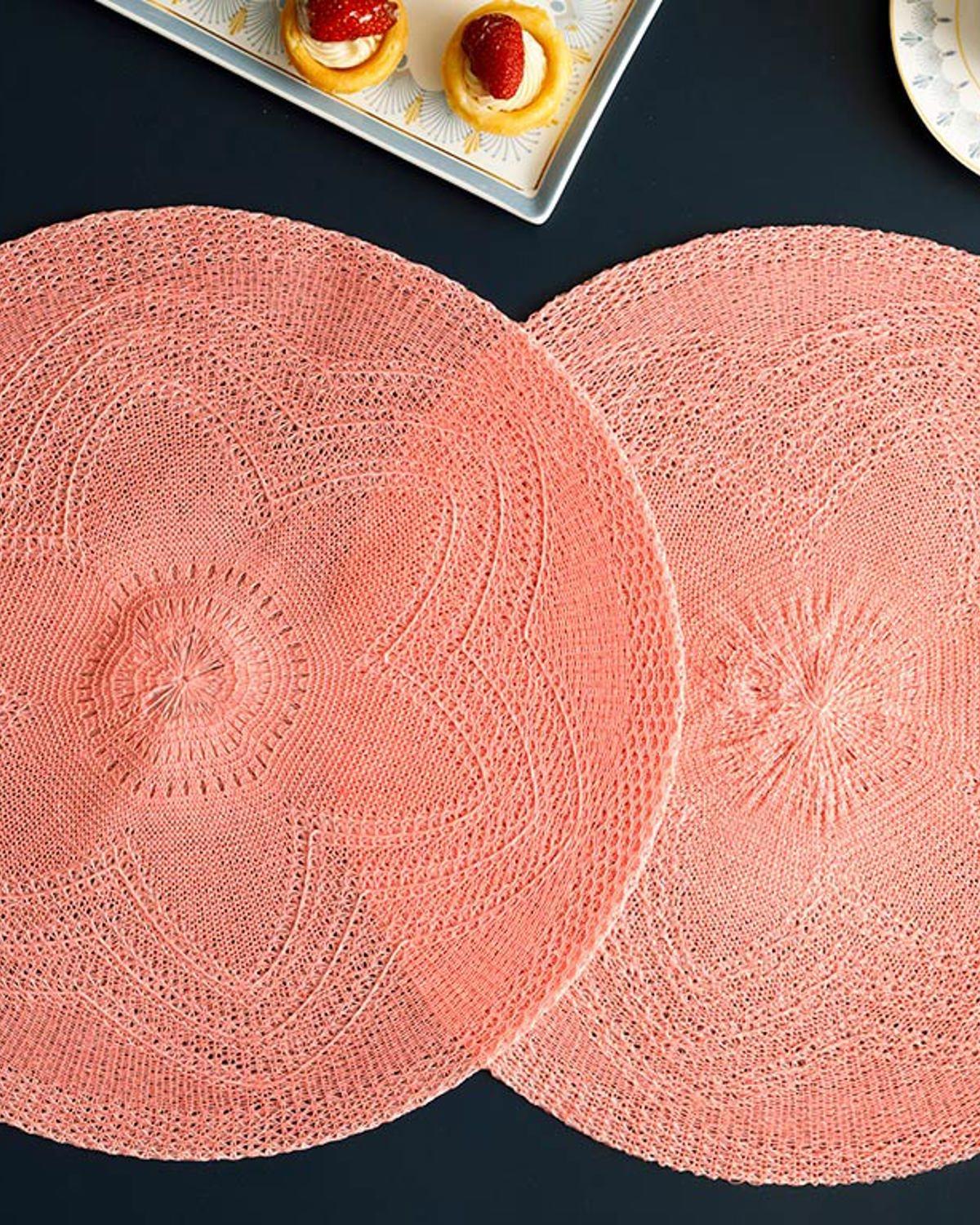 Fall Подложки За Хранене 2 бр. Полиестер 38 см Розов