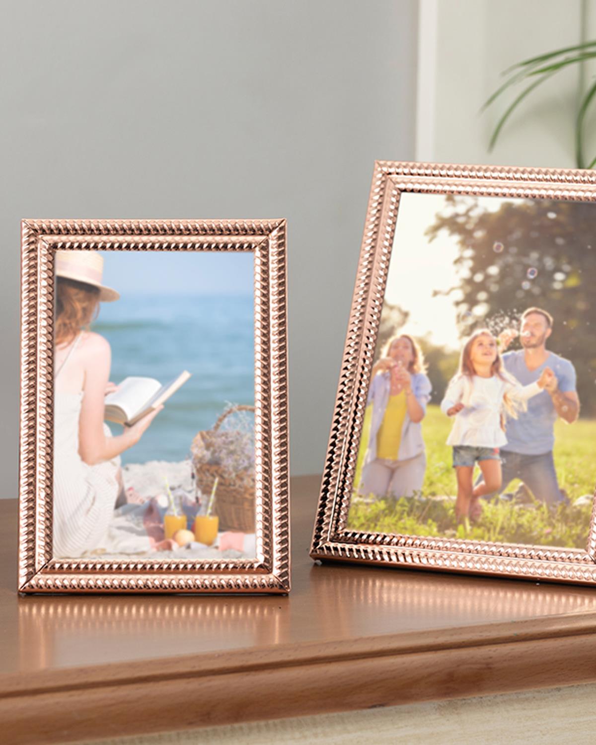 Fancy Рамка 12x 17 x 1.3 см Розово златен..