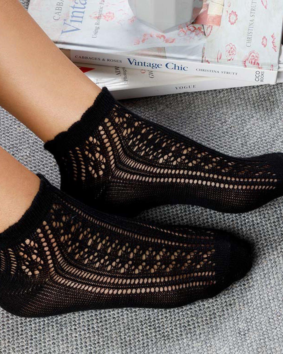 Fishnet Чорапи Памук Стандартен Черен
