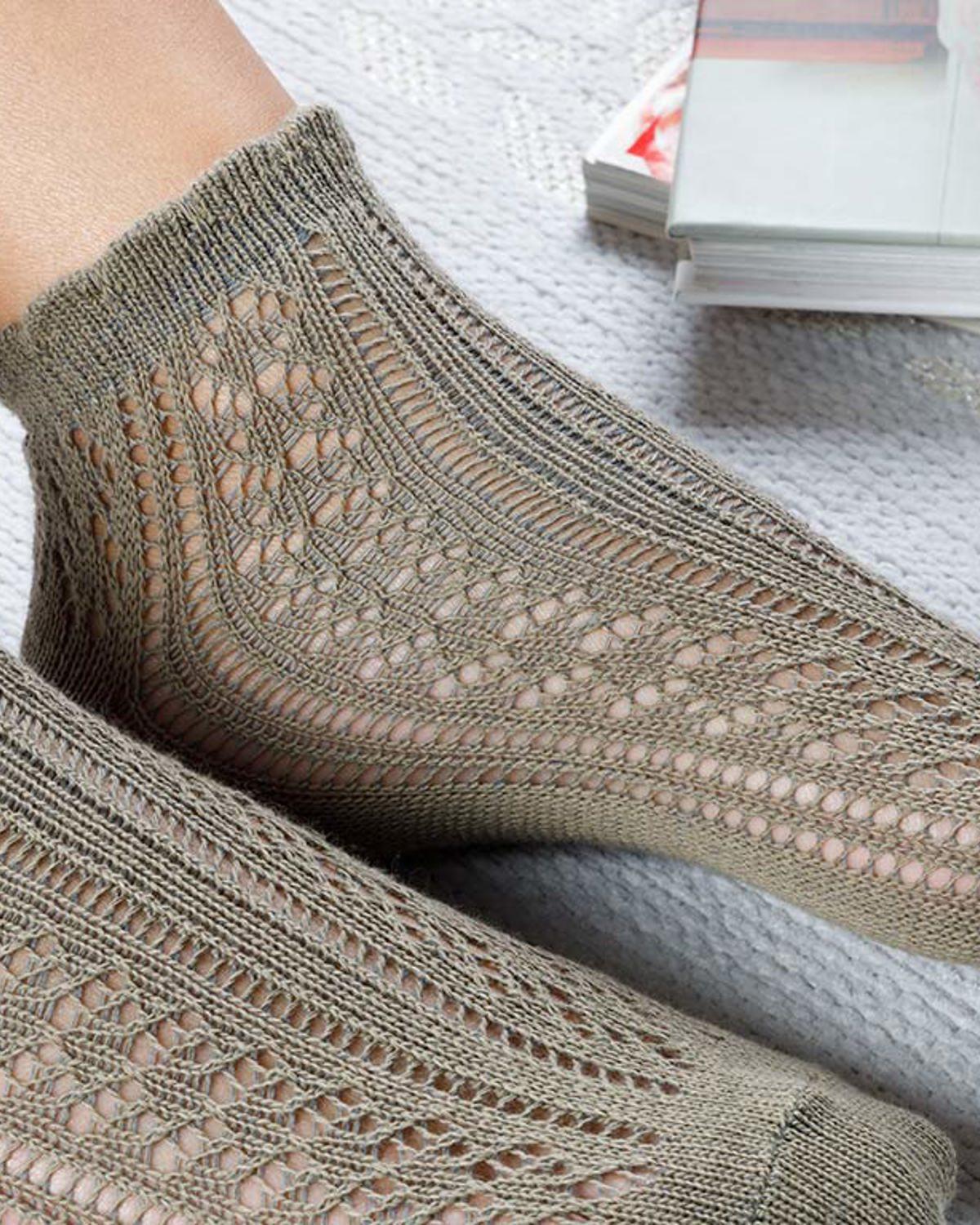Fishnet Чорапи Дамски 1 бр. Памук Стандартен Маслиненозелен.