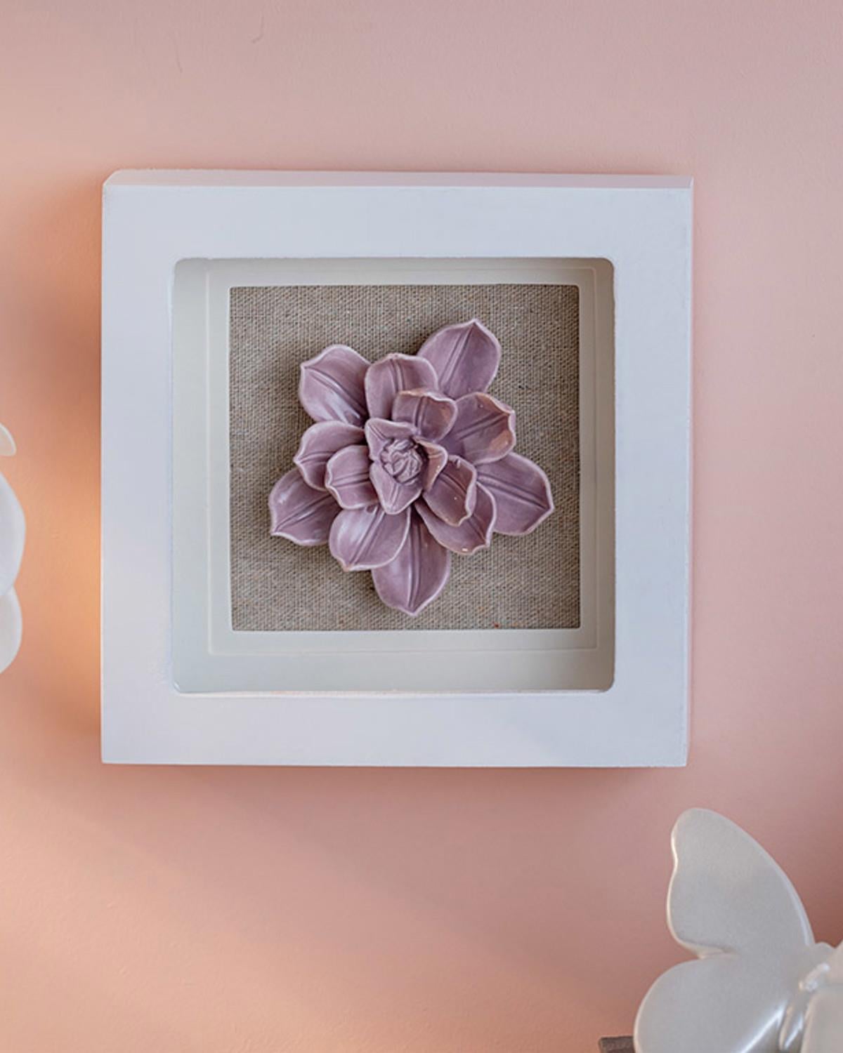 Floral Posey Картина Каменна керамика 15,5x15,5x3,5 см Бордо