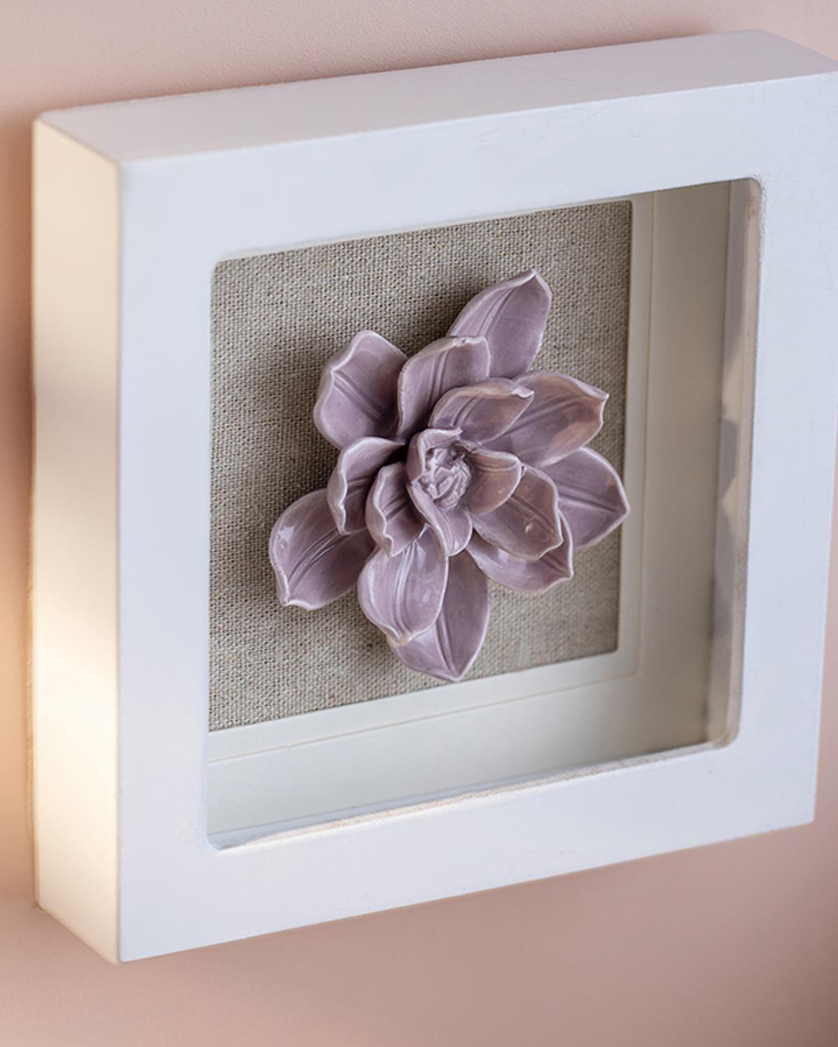 Floral Posey Картина Каменна керамика 15,5x15,5x3,5 см Бордо