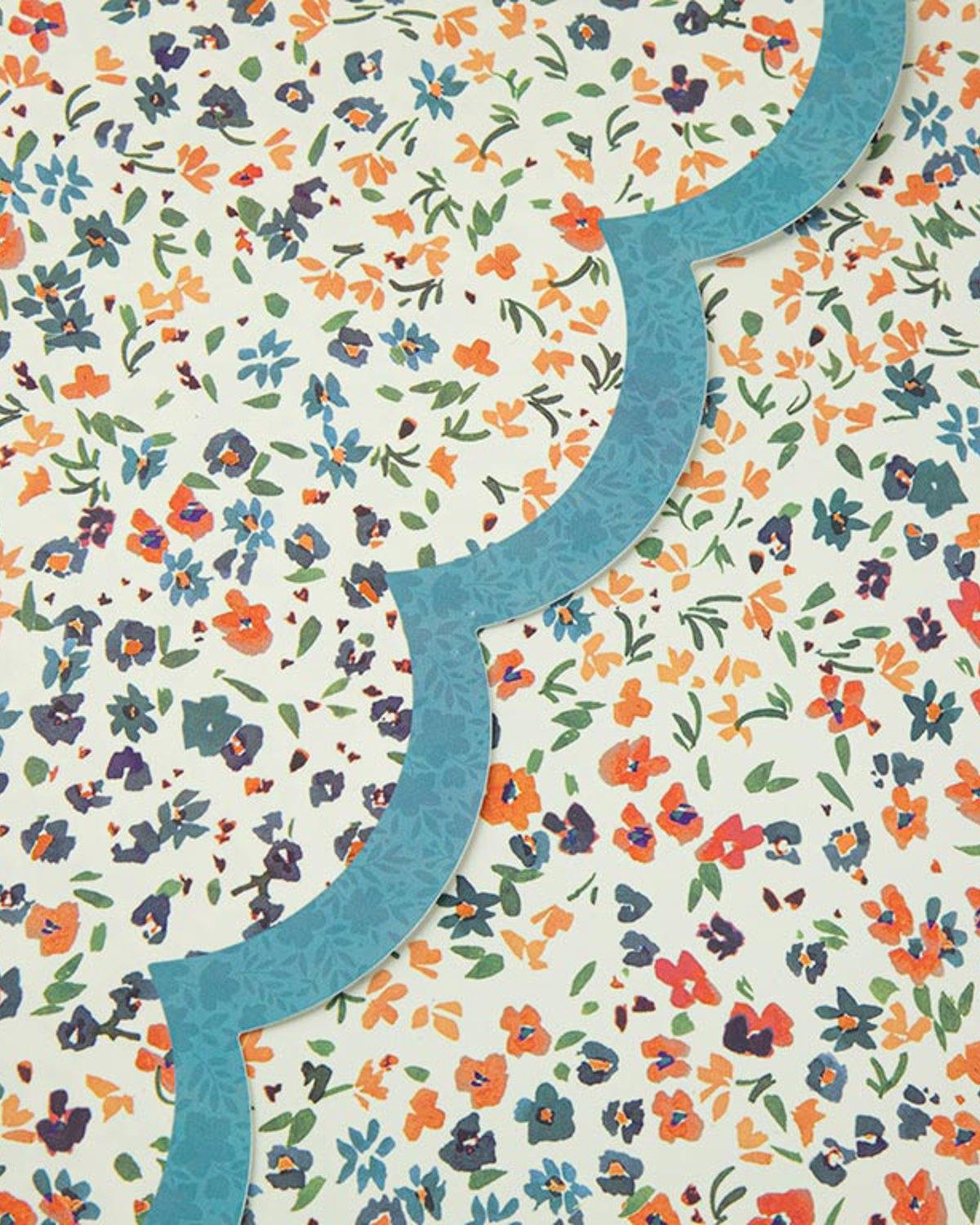 Florals Подложки За Хранене 4 бр. Полипропилен 40x40 Син
