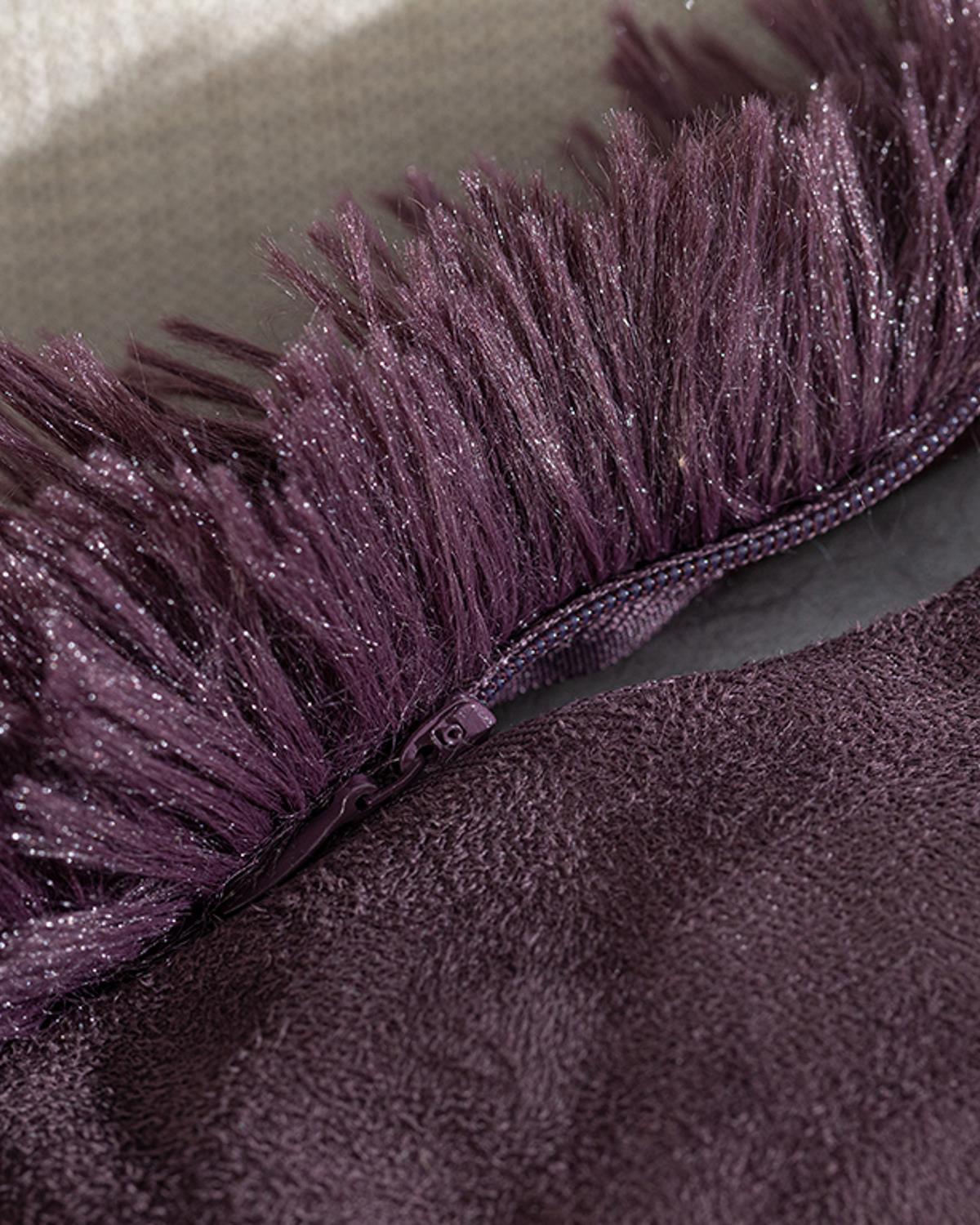 Fluffy Възглавница Плюш, Тъмно Розово, 45 X 45 Cm