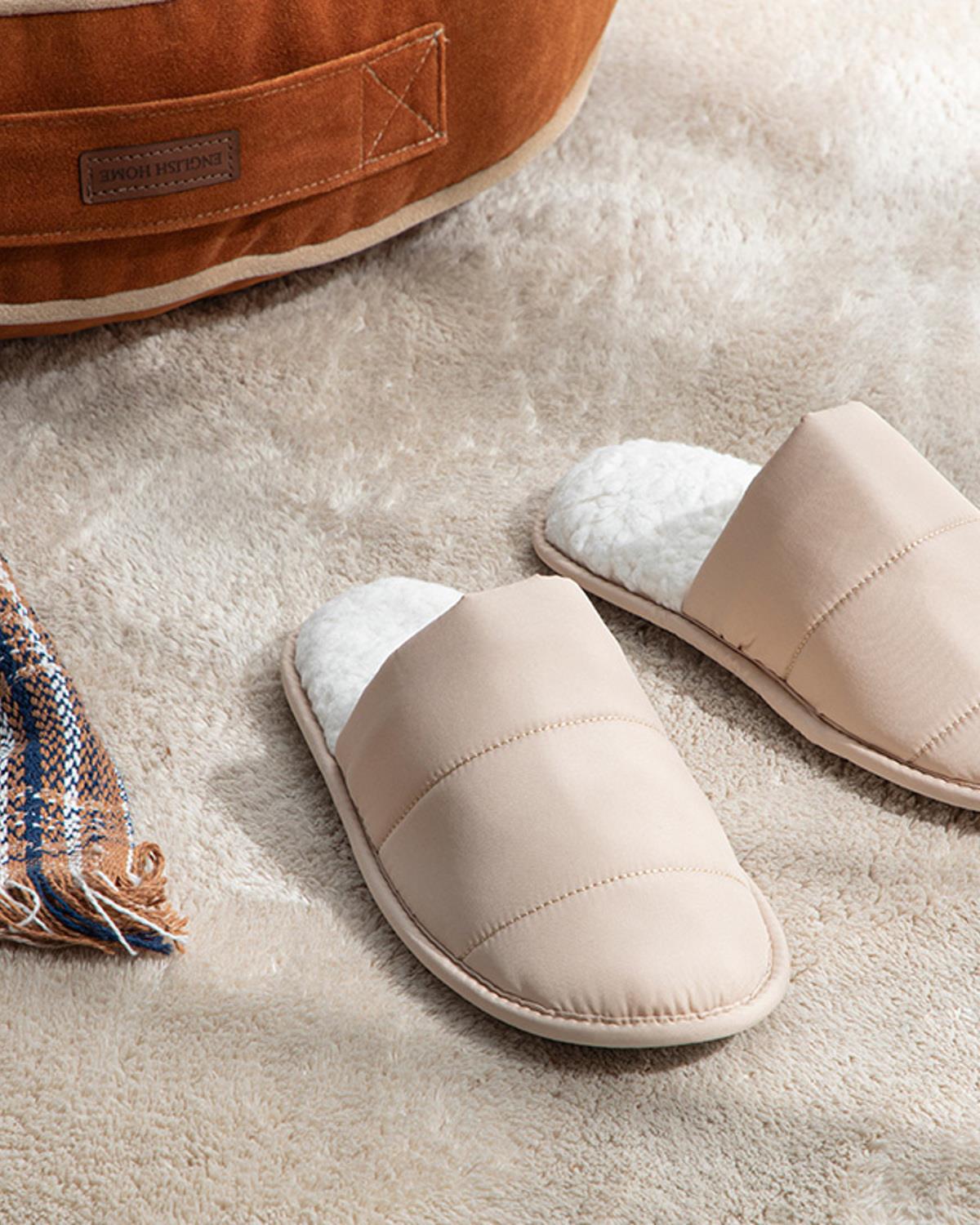 Fly Пантофи За Дома Дамски, Тъмно Бежово, 39