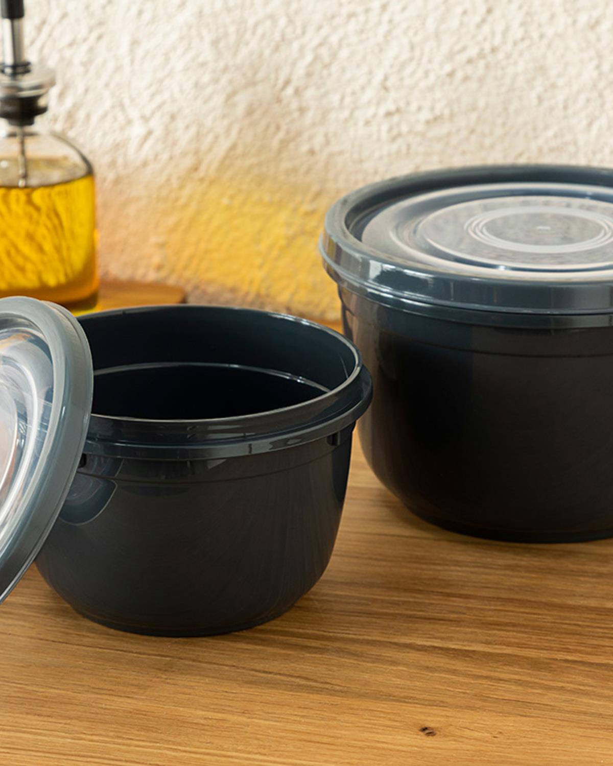 Fox Кутия За Съхранение 2Бр., Пластмасов, Антрацит, 625 + 1200 Ml