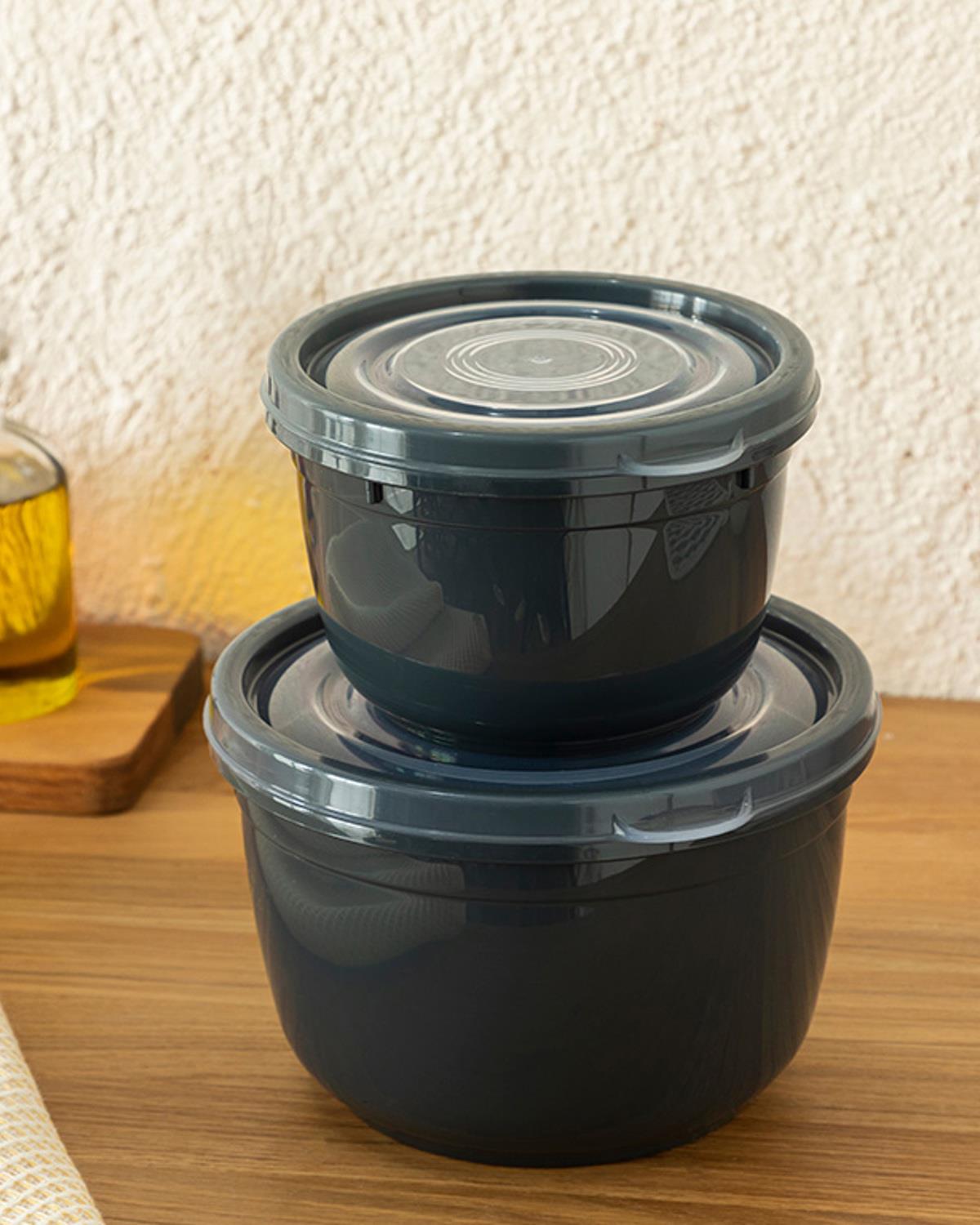 Fox Кутия За Съхранение 2Бр., Пластмасов, Антрацит, 625 + 1200 Ml