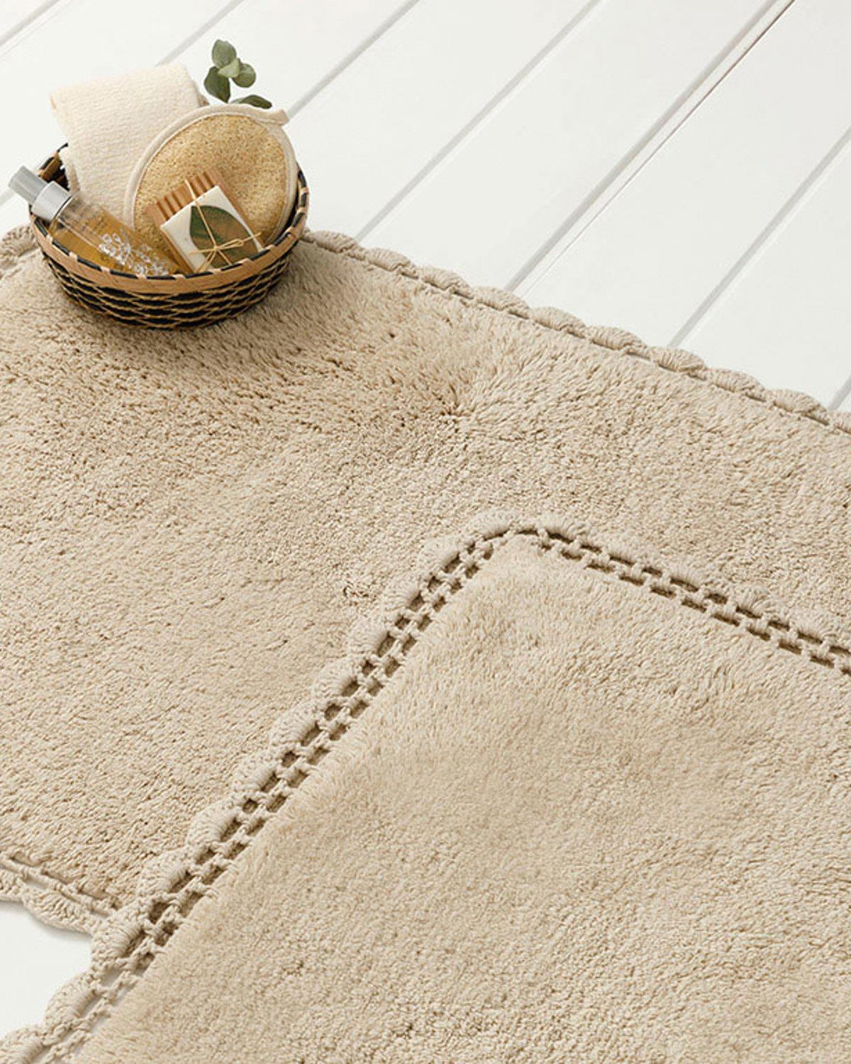 Freda Комплект Постелки За Баня 2 бр. Памучен 60x90 + 40x60 см Каменно сив..