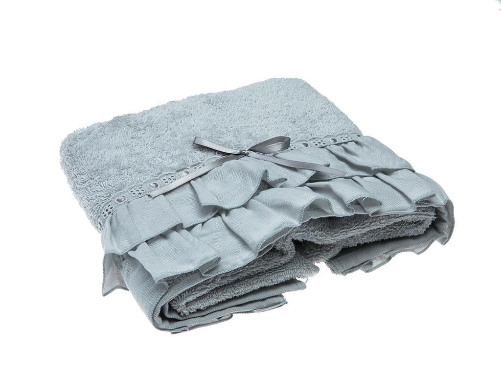 Frill ХАВЛИЯ ЗА ЛИЦЕ С волани 50x80 cm Gray