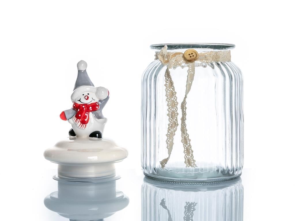 Funny Snowman БУРКАН Керамичен 900 ml Red