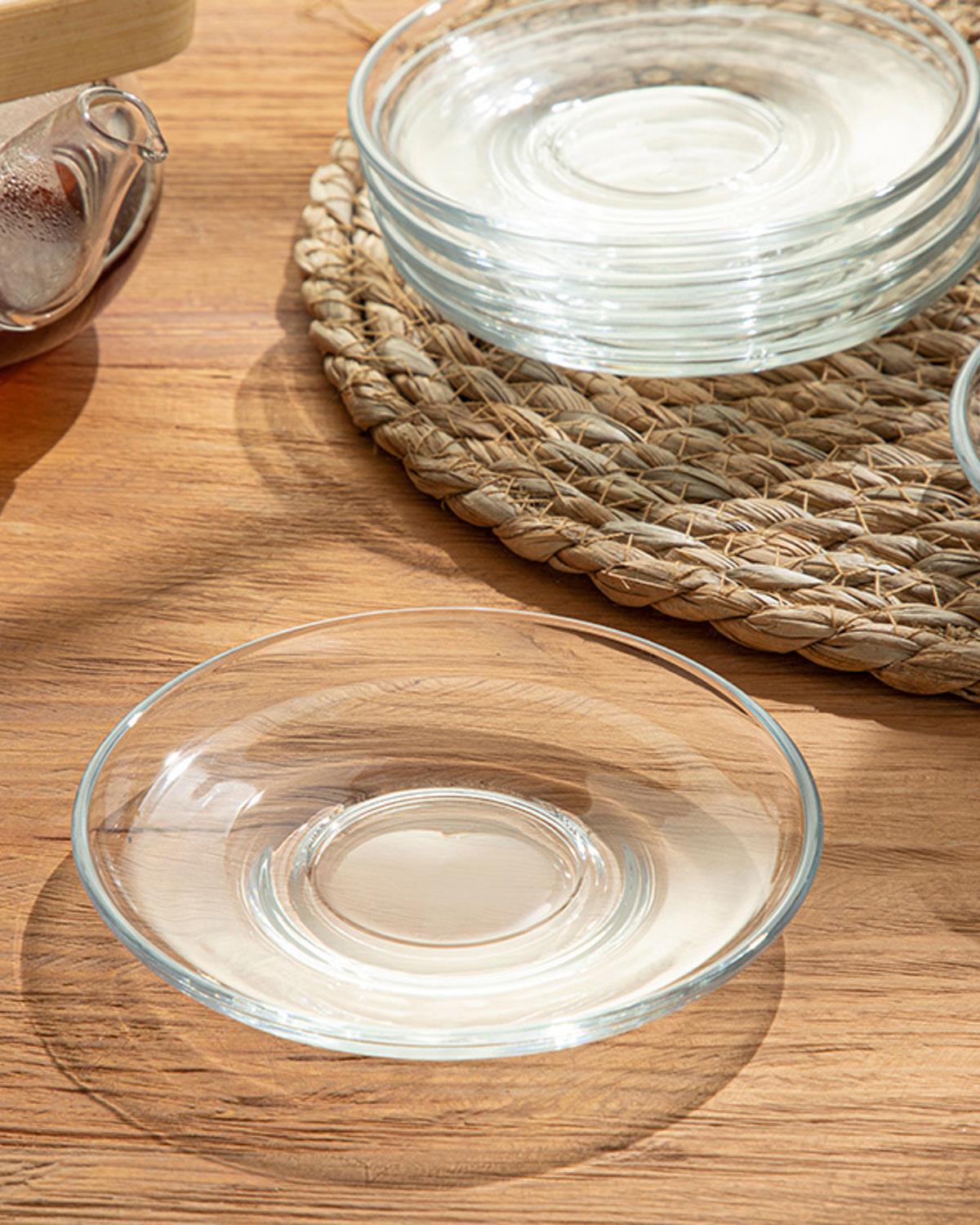 Gaudy Glass 6 pcs Tea Plate 11 cm Transparent