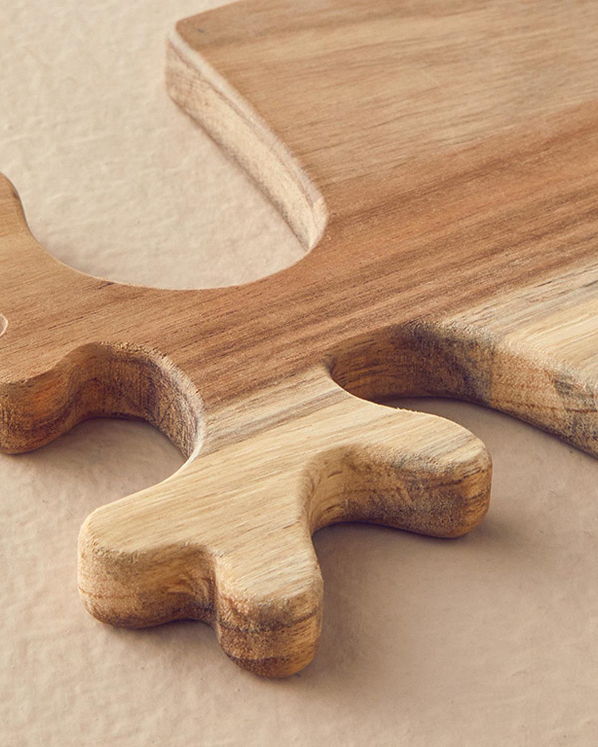 Gingham Дъска За Предястия Дървен 33 см Кафяв