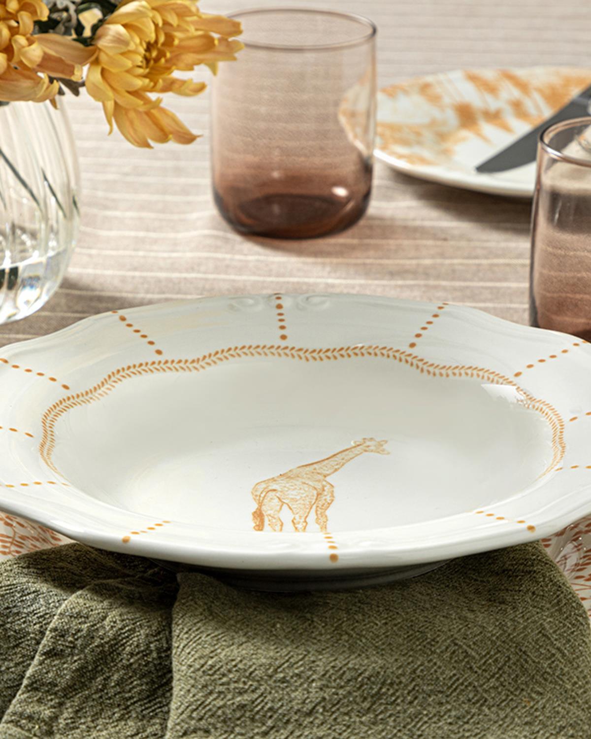 Giraffe Чиния За Вечеря Порцелан, Оранжево,, 23 Cm