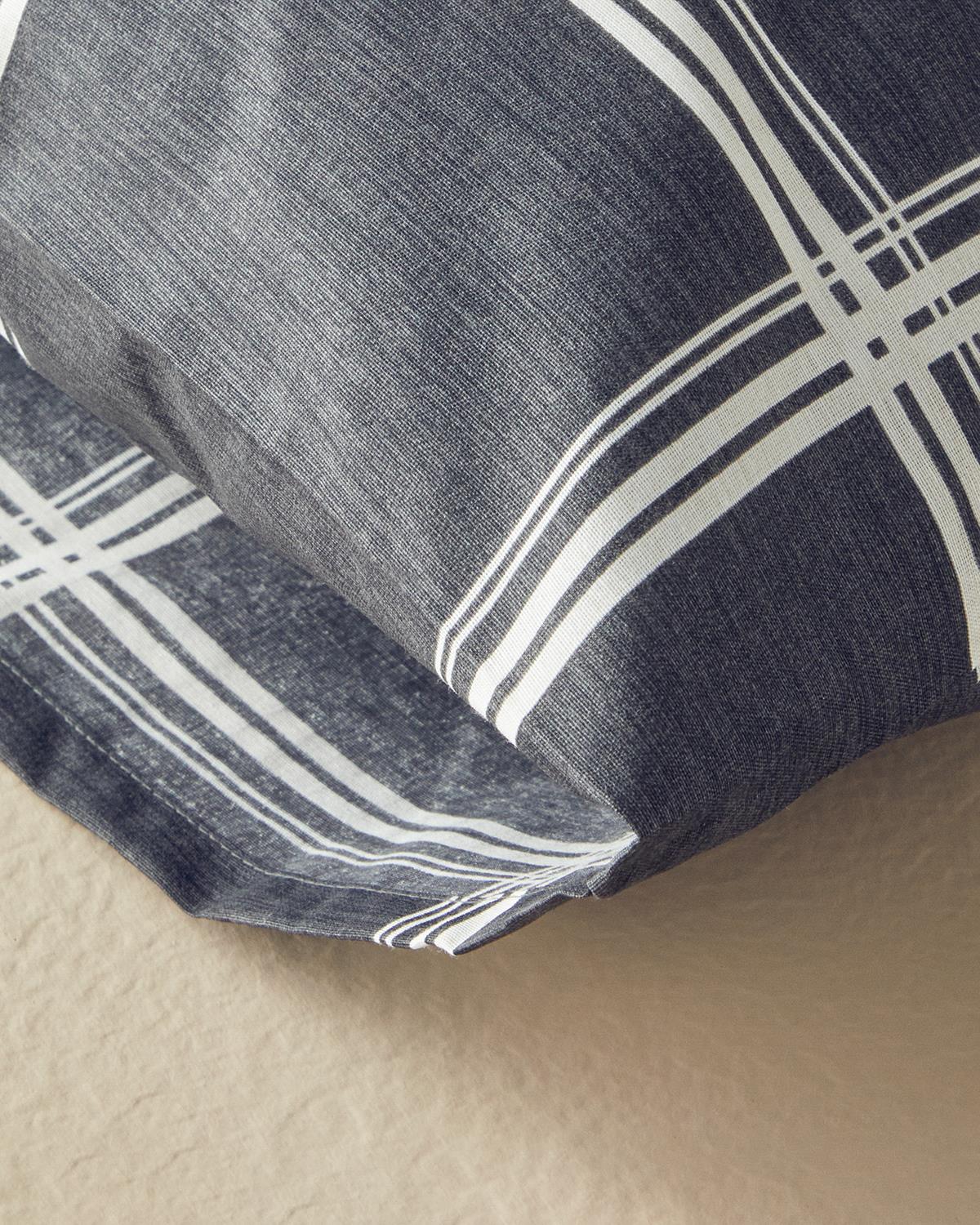 Glen Check Калъфка За Възглавница 2 бр. Лесно за гладене 50x70 см Антрацит