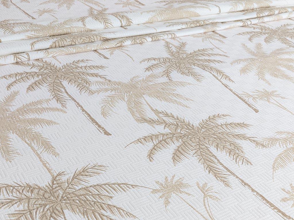 Glitter Palm ПОКРИВКА Двоен човек Отпечатано 200x220 cm Beige