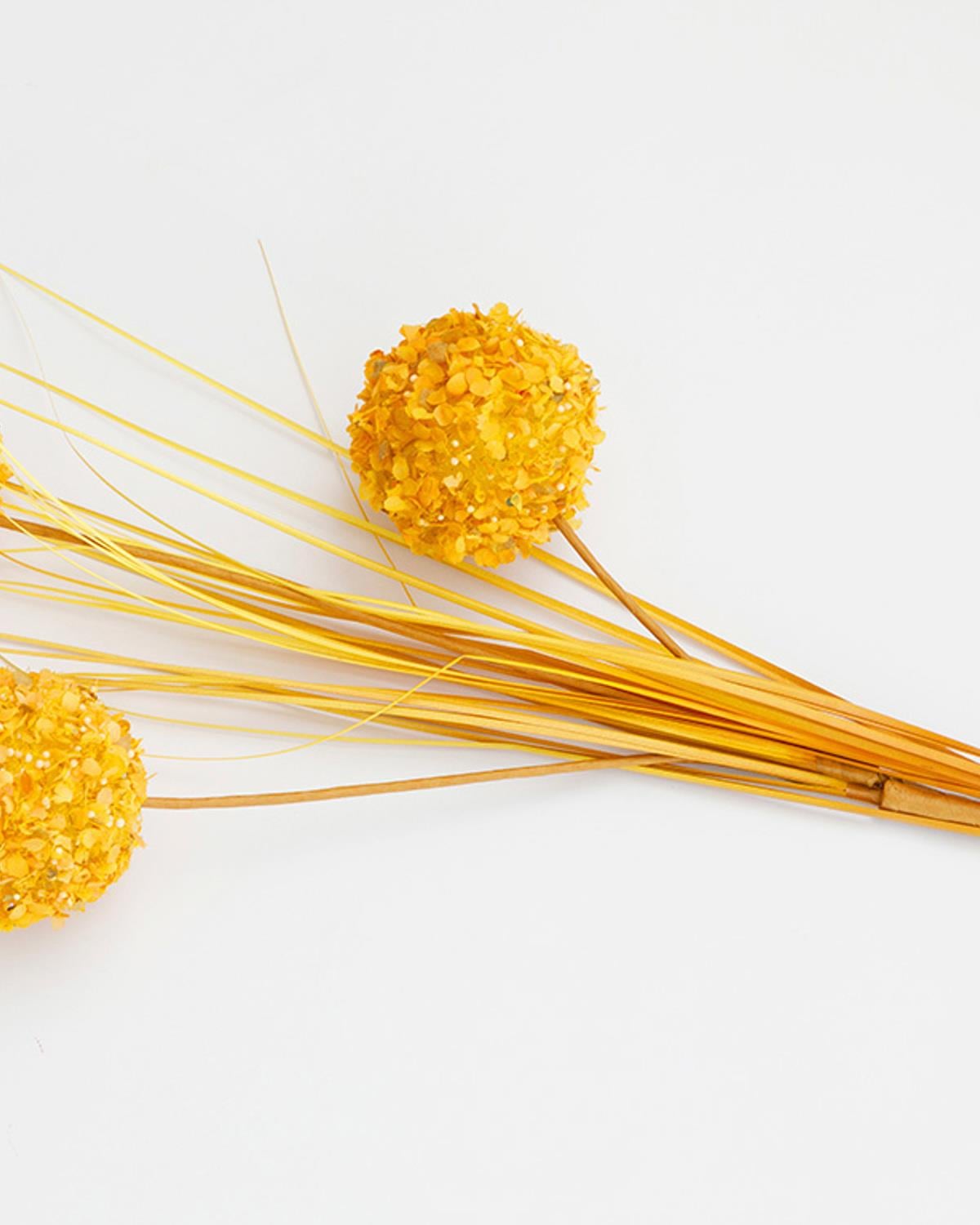 Grass Bush Artificial Flower 67 cm Yellow