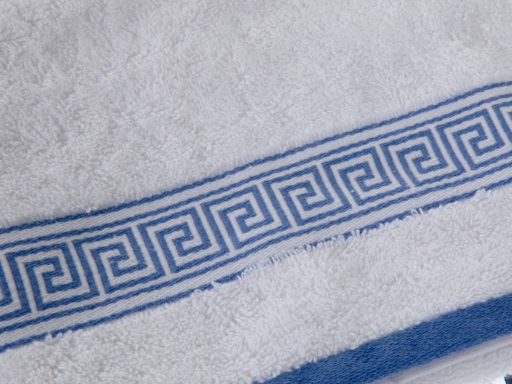 Greek Key ХАВЛИЯ ЗА ЛИЦЕ Жакардов 50x80 cm White